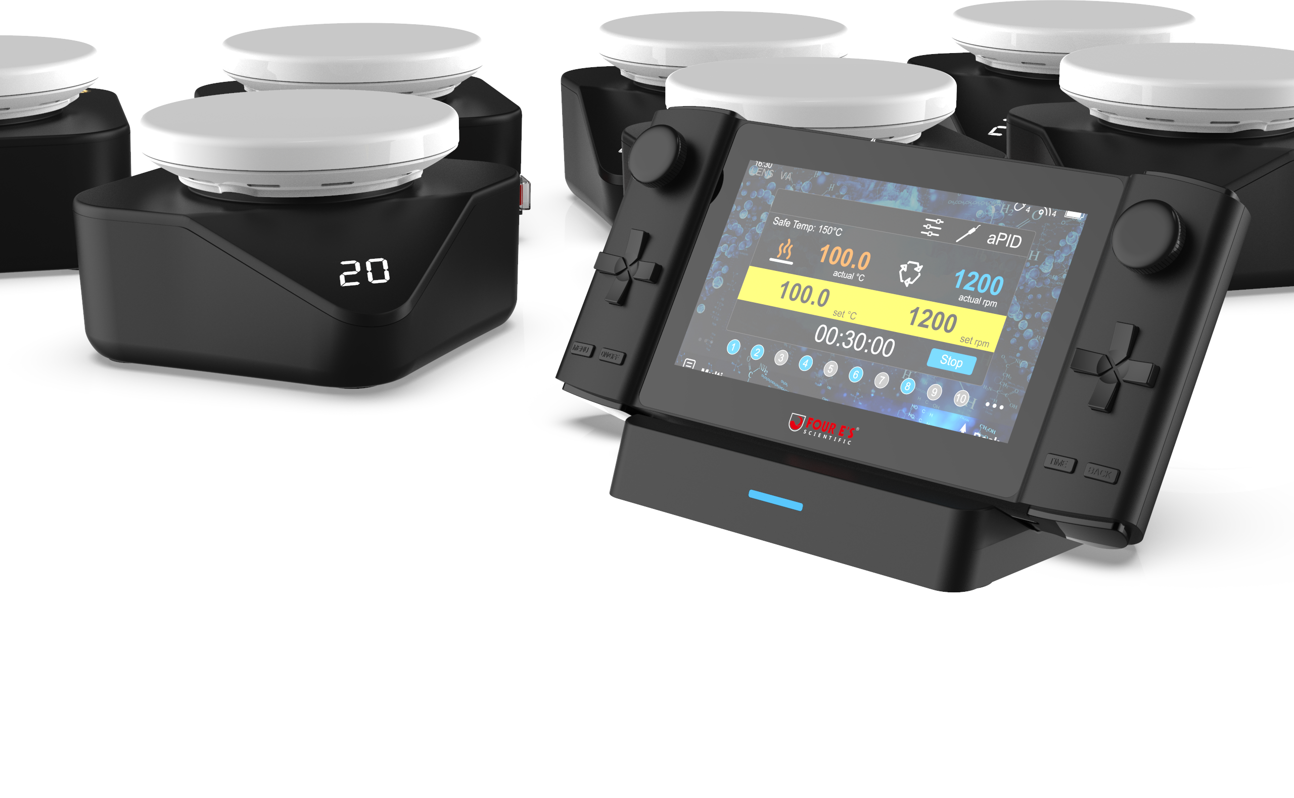 5" Multi Magnetic Hotplate Stirrers With Hub Control